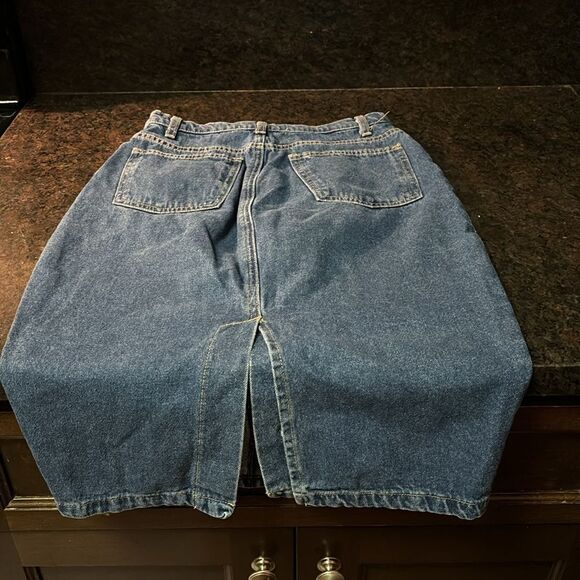 Ladies AMERICAN APPAREL DENIM PENCIL SKIRT - Picture 5 of 7